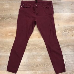 Maroon jeans, The Gap